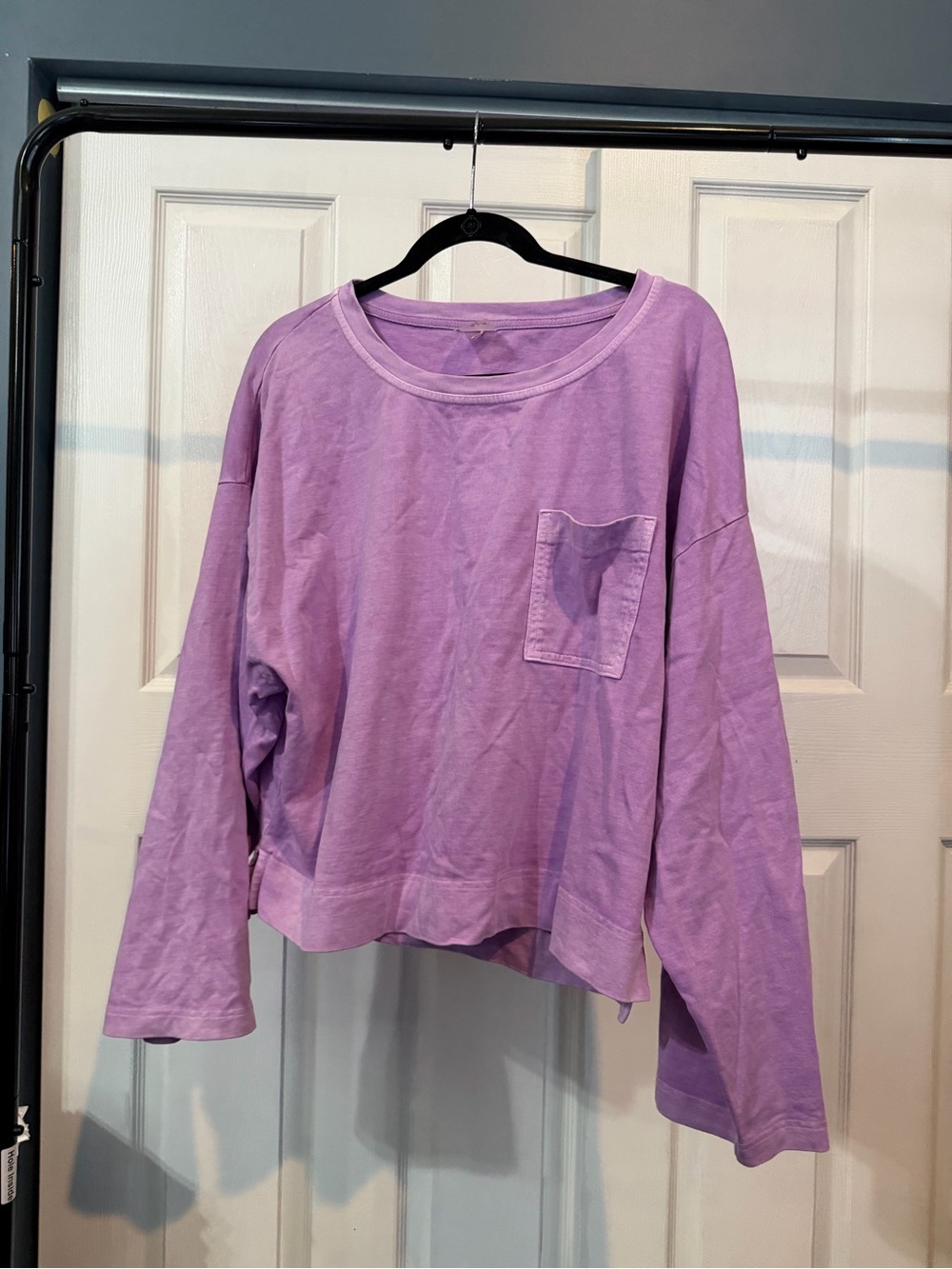 Calia Women's Purple Crewneck Pocket Sweatshirt